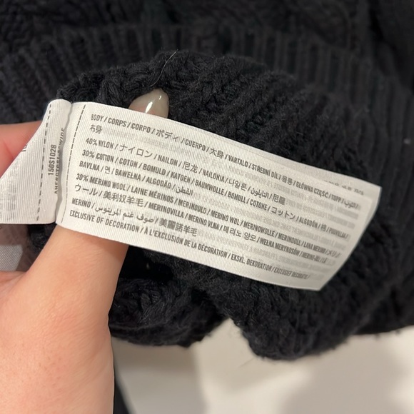 Abercrombie & Fitch Wool Blend Quarter Zip size medium navy blue - Picture 6 of 7